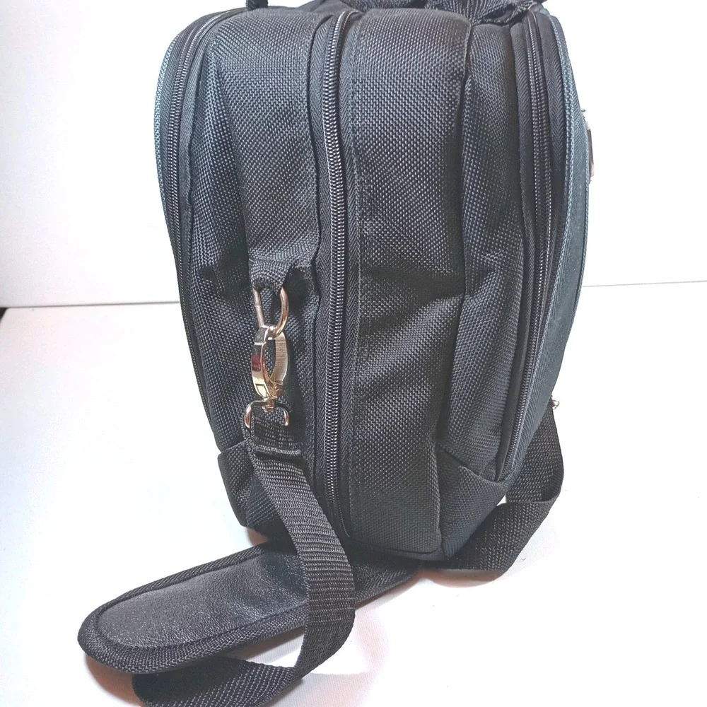 Totes Messenger Bag Medium Black Red Good Travel Crossbody Laptop Briefcase Bag